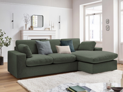 Canapé d'angle fixe réversible compact BELAIR