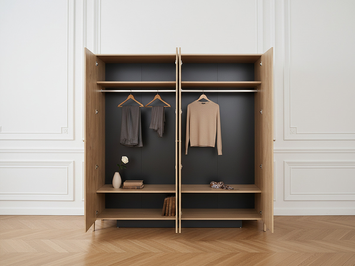 MADDY 220 cm 4-deurs kledingkast