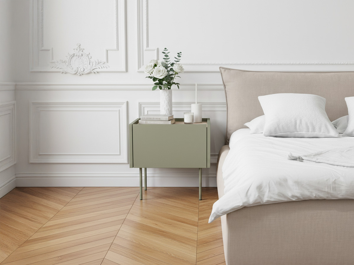 Table de chevet 1 tiroir ATLAS vert