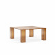 Table basse carrée 80 cm ALMA verre trempé