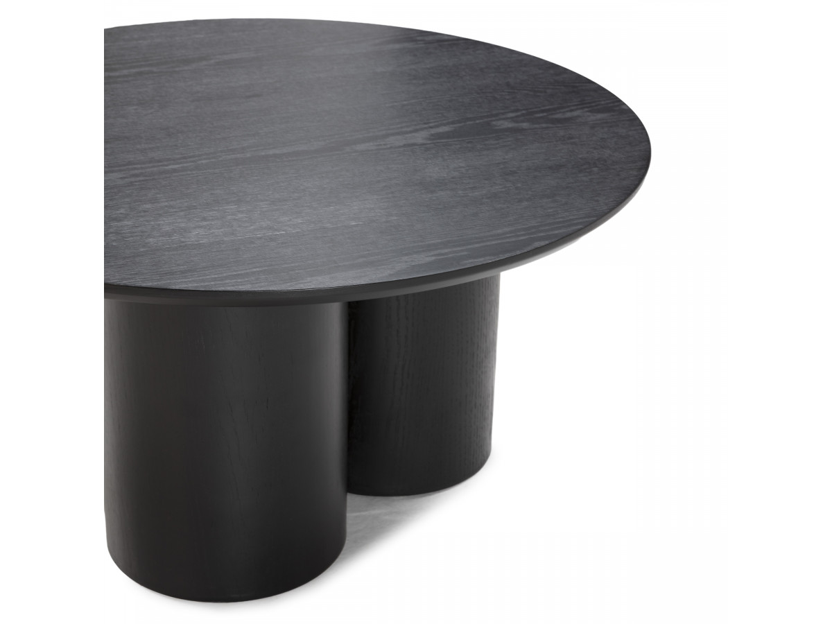 Table basse ronde D.80 cm LUCIA placage chêne massif