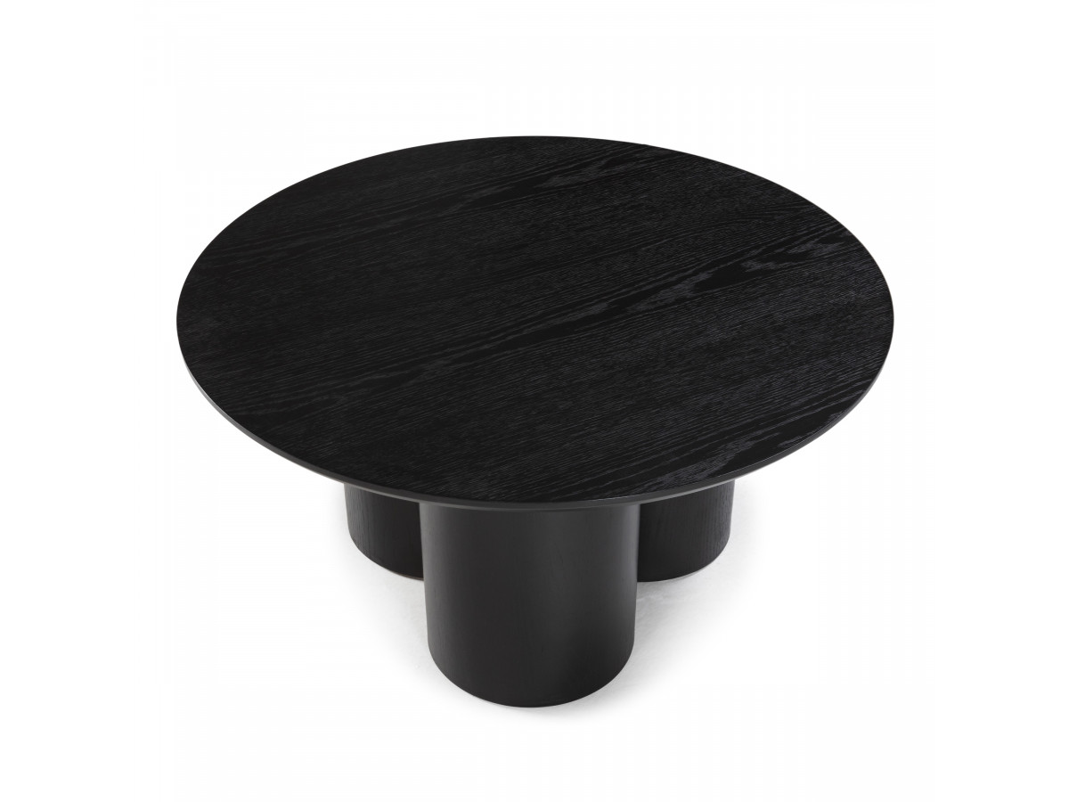 Table basse ronde D.80 cm LUCIA placage chêne massif
