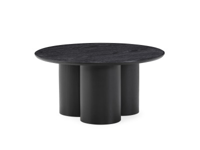 Table basse ronde D.80 cm LUCIA placage chêne massif