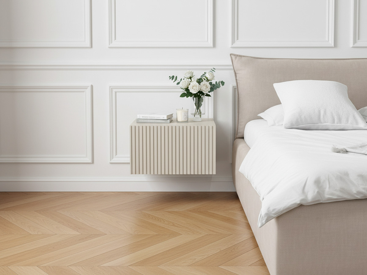 Lot de 2 chevets tiroir KASHA suspendu beige — vue 4