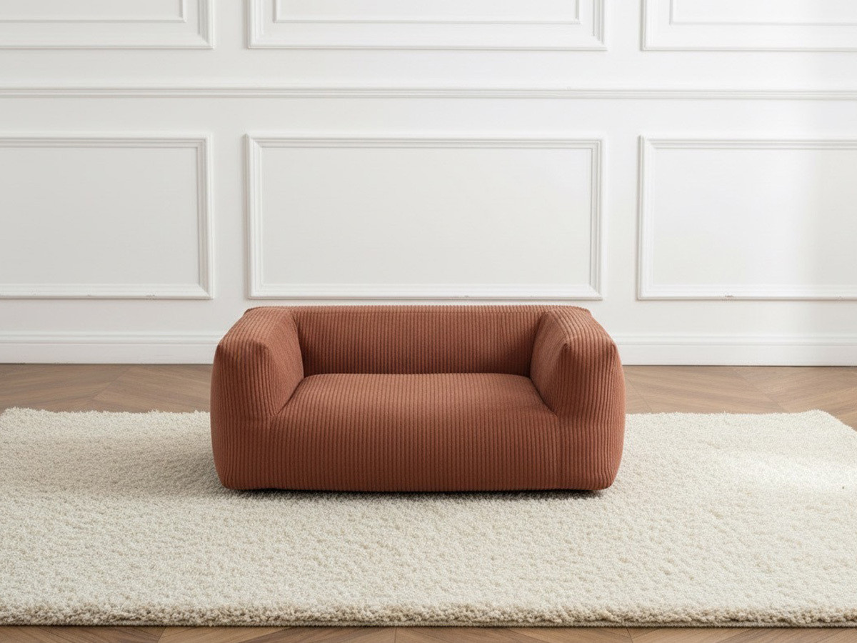 Panier pour chien SALTO velours côtelé orange m (80cm)