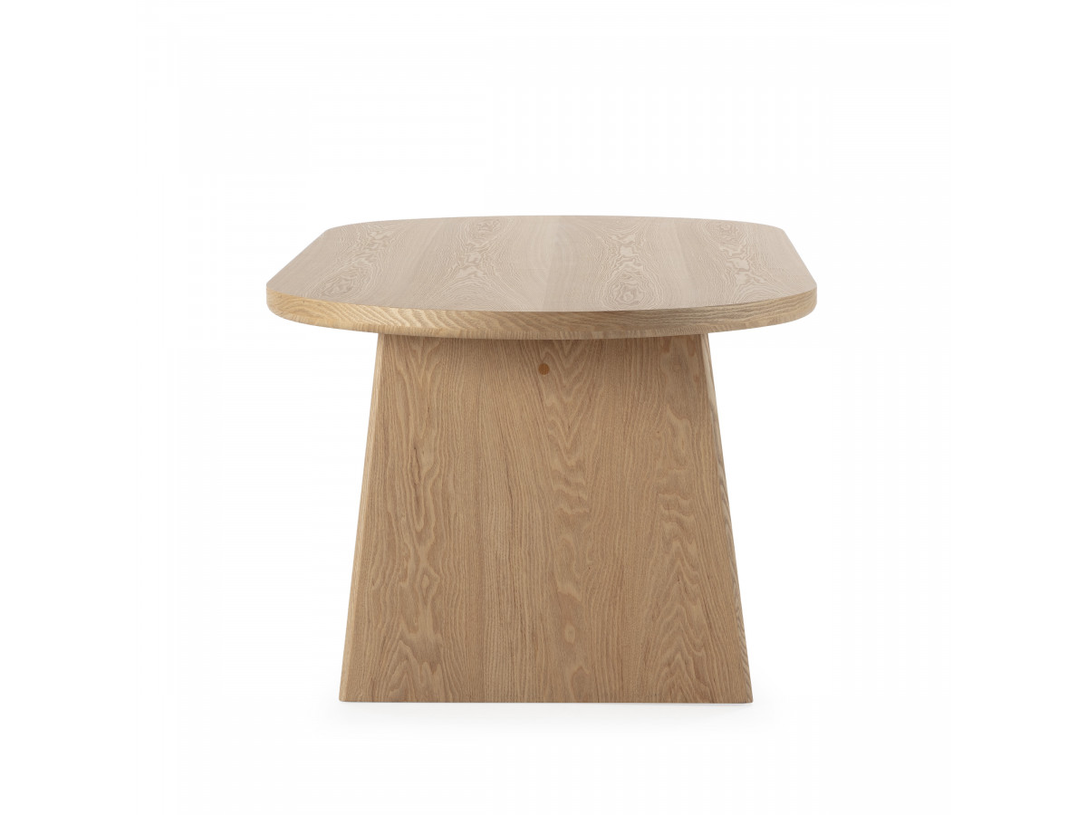 Table à manger ovale 220 cm PABLO placage noyer marron clair — vue 5