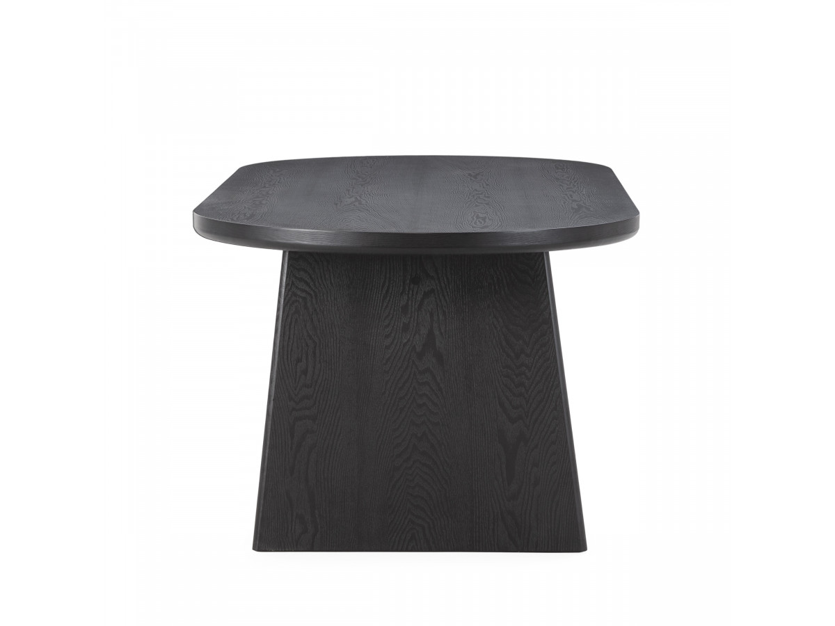 Table à manger ovale 220 cm PABLO placage noyer noir — vue 5