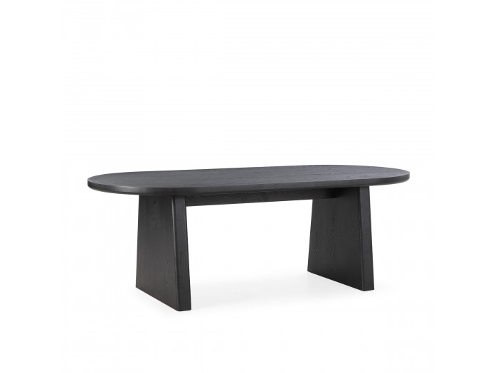 Table à manger ovale 220 cm PABLO placage noyer