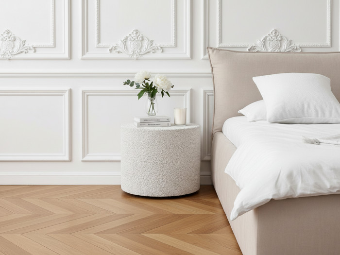 Lot de 2 chevets NOAM tissu bouclette