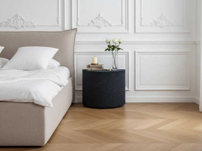 Lot de 2 chevets NOAM tissu bouclette