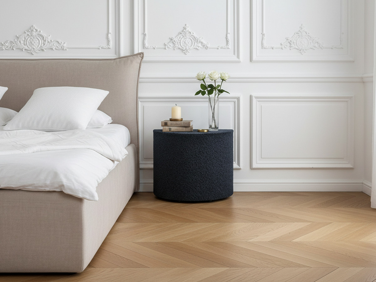 Lot de 2 chevets NOAM tissu bouclette
