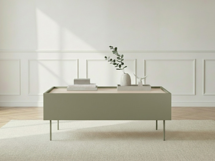 Table basse avec 2 tiroirs 120 cm ATLAS