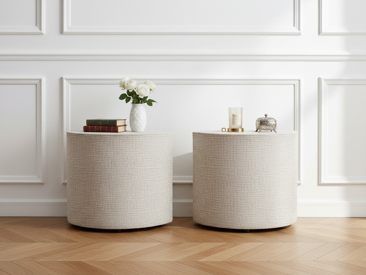 Set van 2 NOAM nachtkastjes in structuurstof