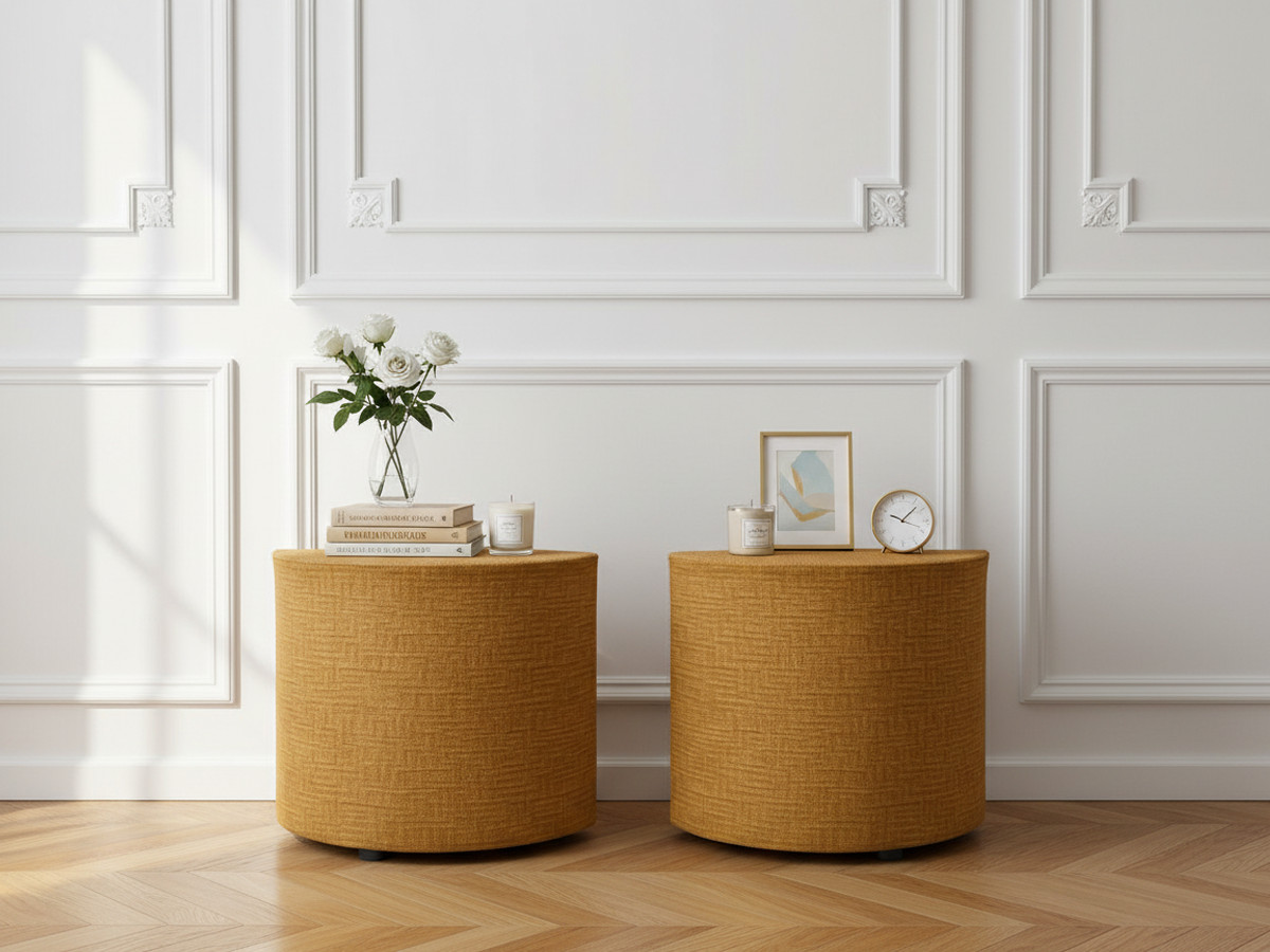 Set van 2 NOAM nachtkastjes in structuurstof