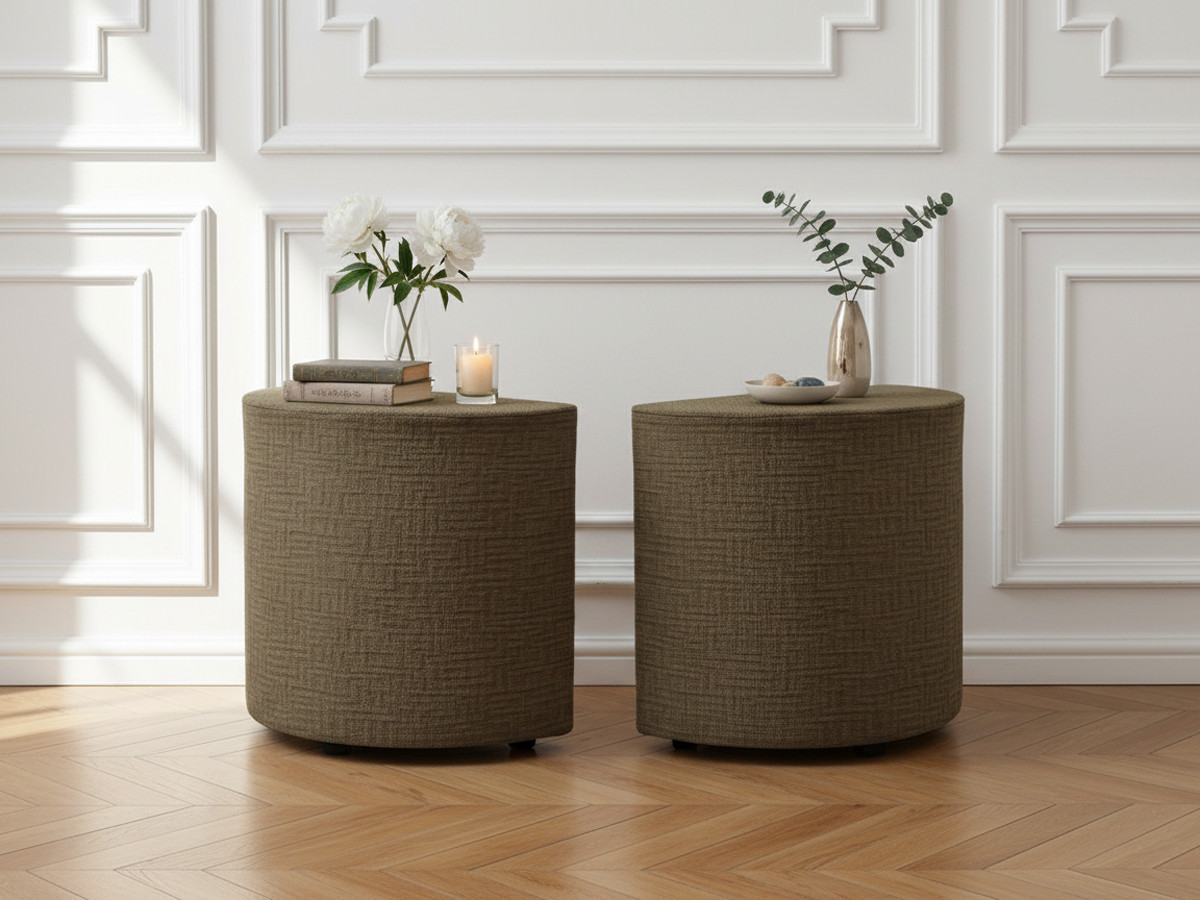 Set van 2 NOAM nachtkastjes in structuurstof