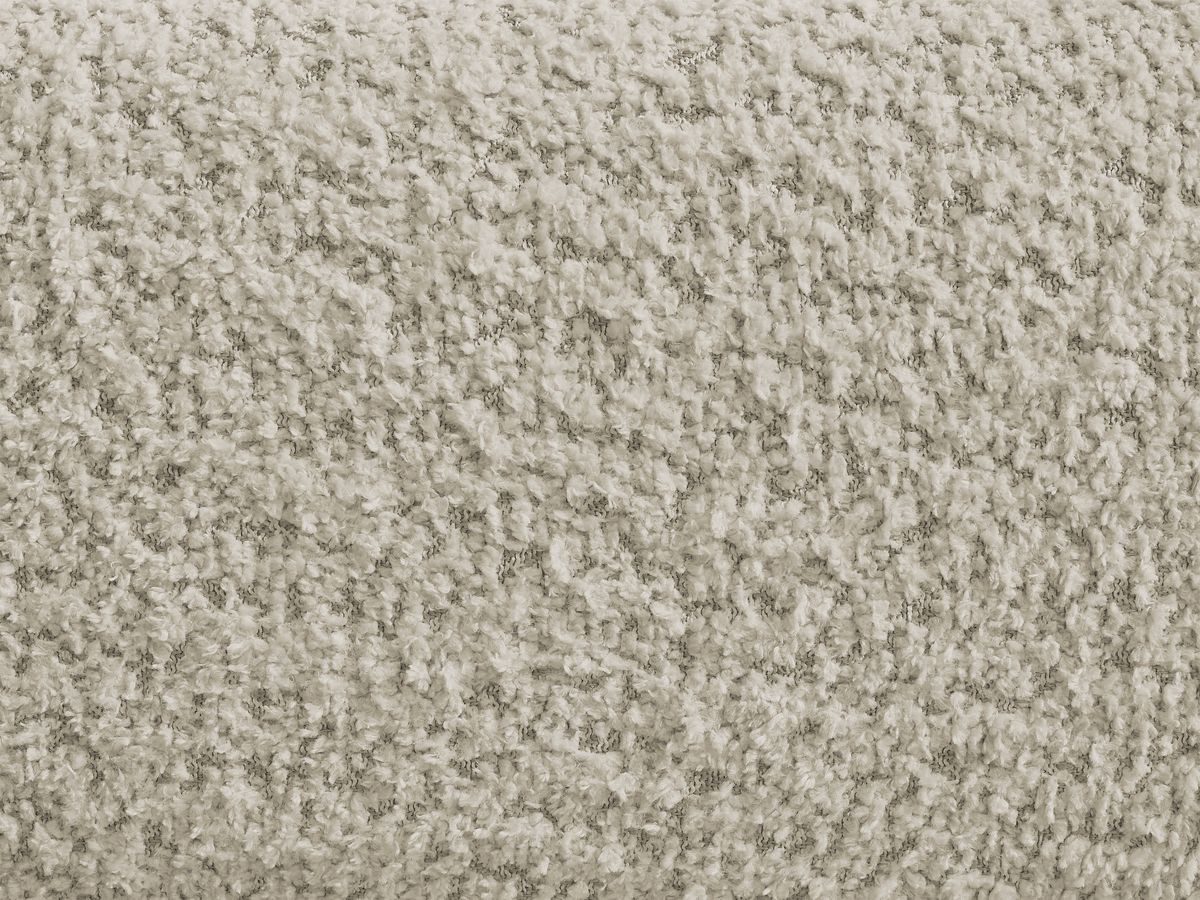Lit SORALI tissu bouclette avec lattes massives