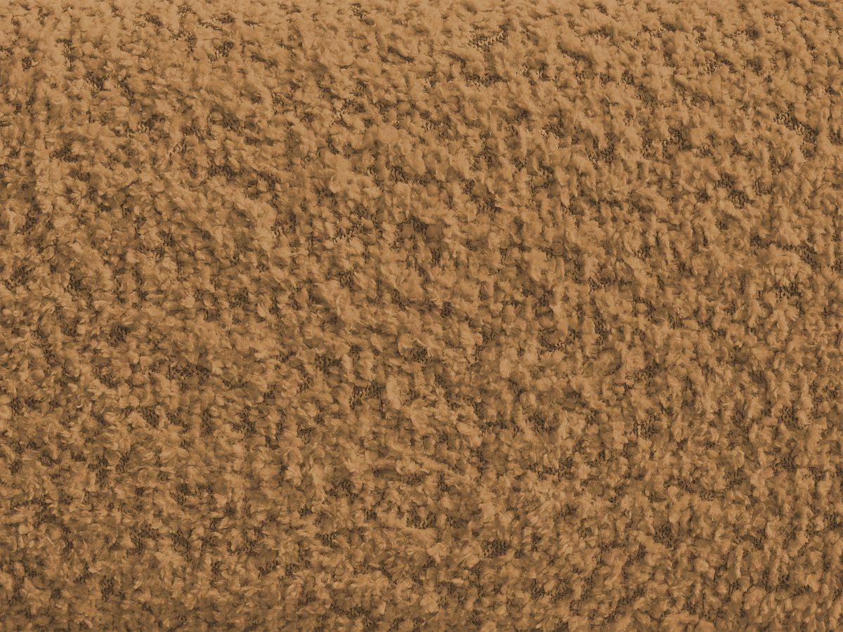 Lit SORALI tissu bouclette avec lattes massives