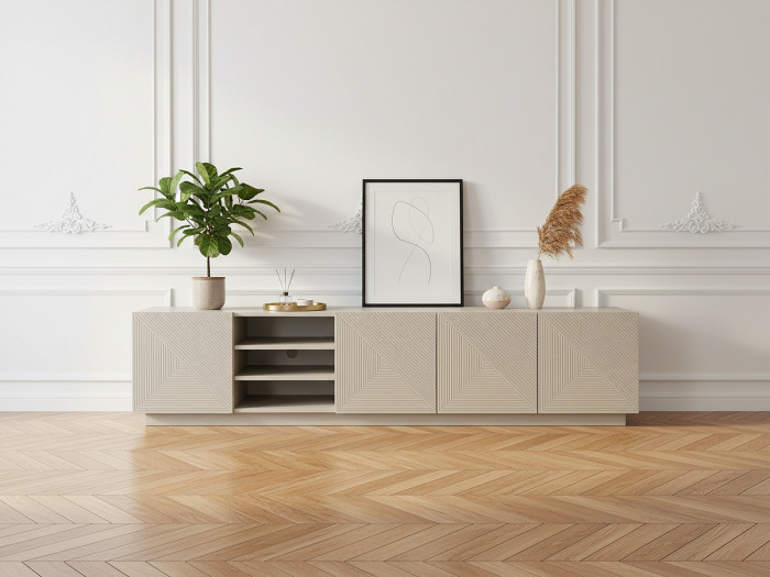 Meuble TV 200 cm ALICE avec niches