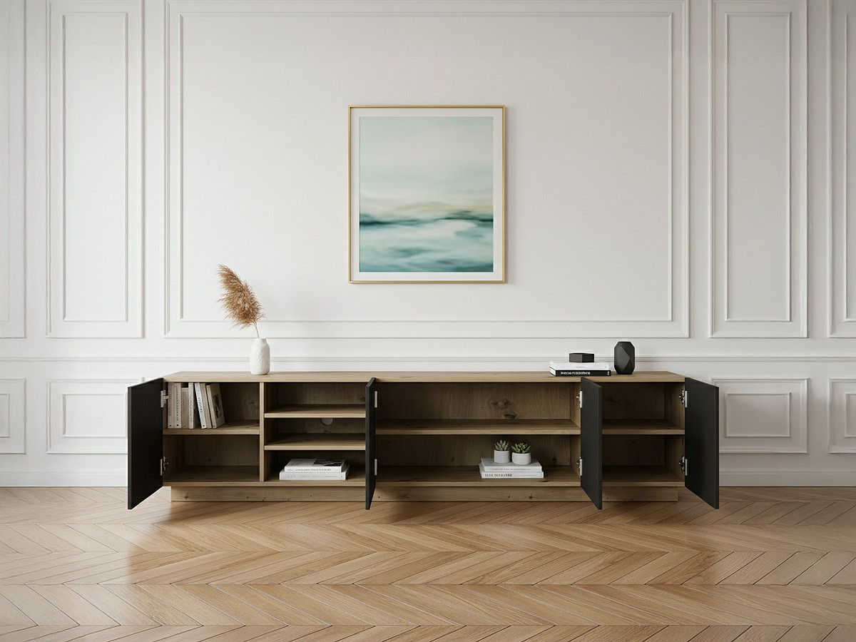 ALICE 200 cm tv-meubel met nissen