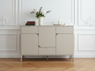 Ensemble BOREO avec commode 130 cm et chevet 2 tiroirs