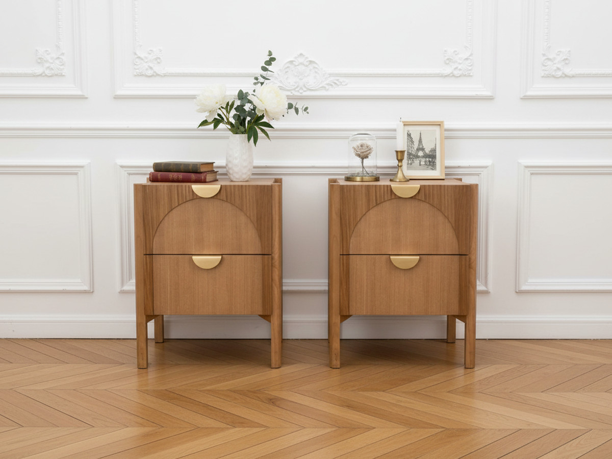 LOLA set met 3-laden ladekast en set van 2 nachtkastjes van essenfineer