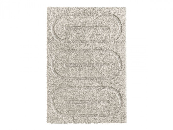 Tapis poils longs LEON motif graphique