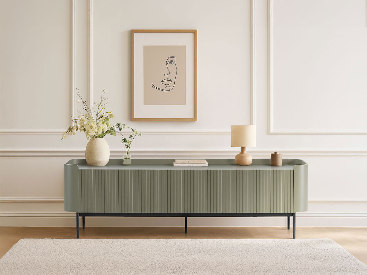 JAY 3-deurs tv-meubel, 180 cm, lamelleneffect