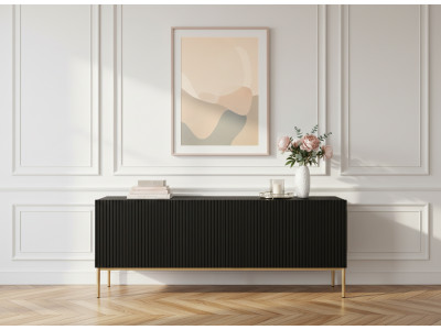Meuble TV 150 cm KASHA Pieds or