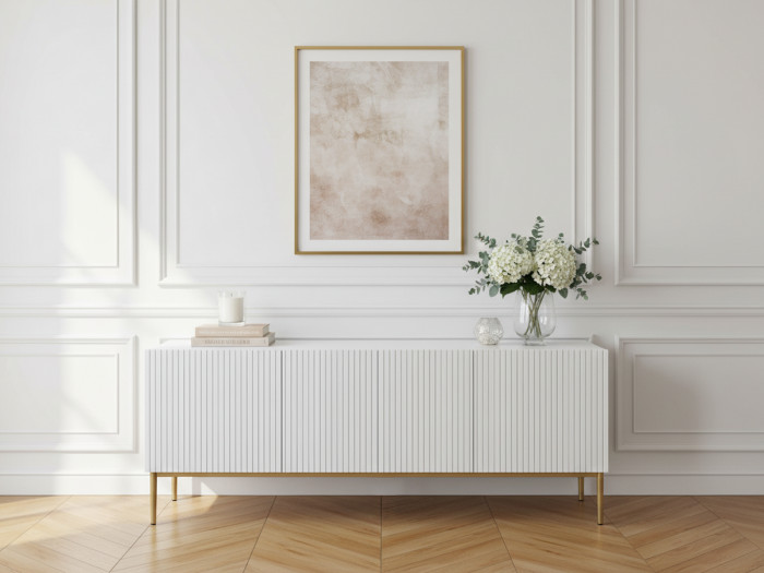 Meuble TV 150 cm KASHA Pieds or