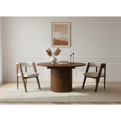 Table à manger extensible SORMIOU chêne - vue 5