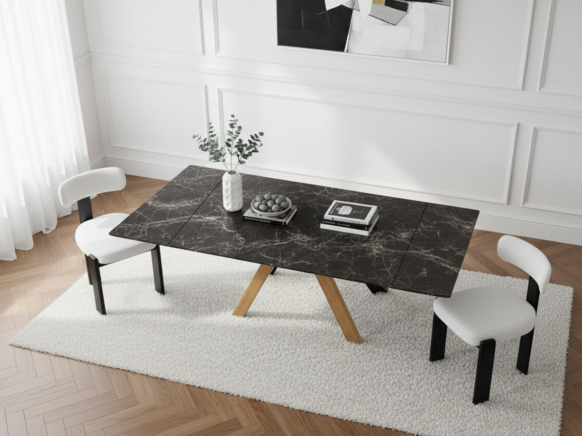 ZOLA uitschuifbare eettafel 160 tot 240 cm keramisch blad