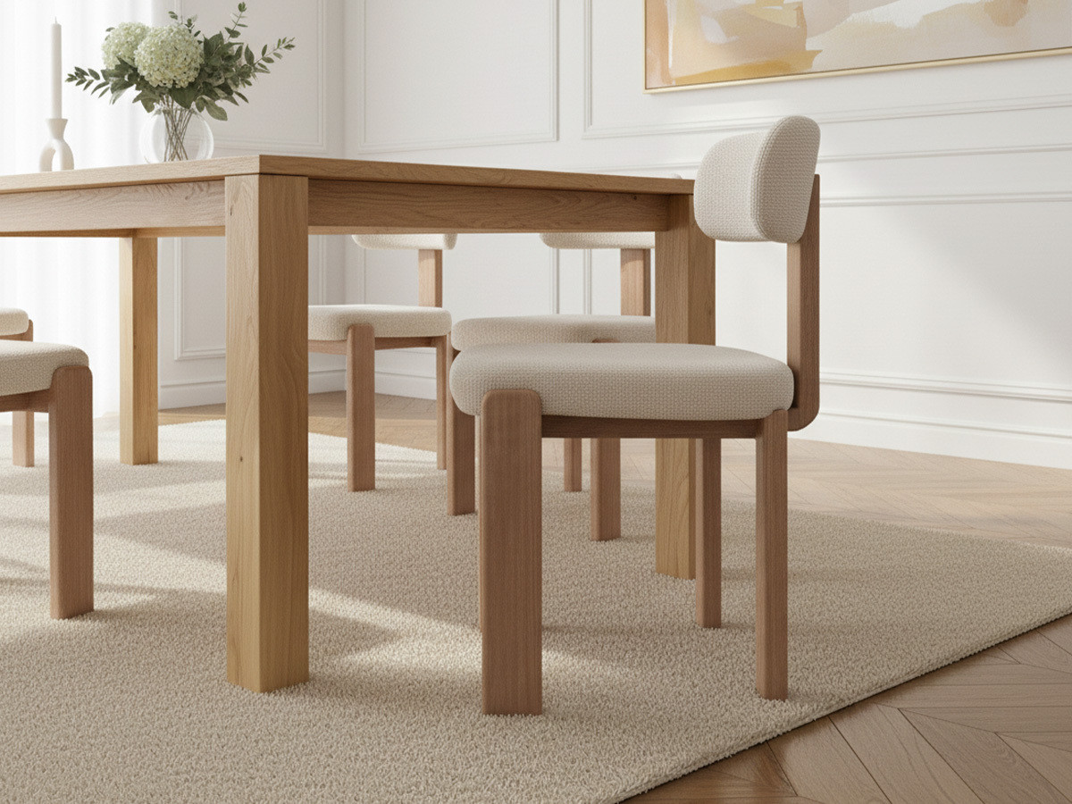 Table à manger extensible SALOMEE chêne massif