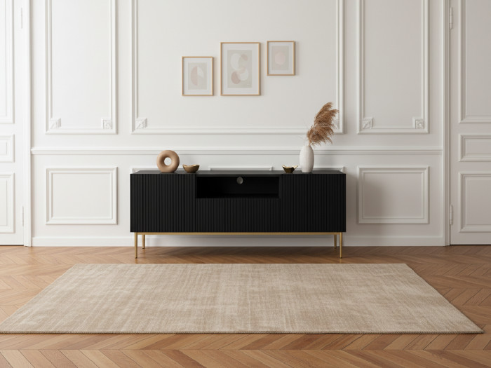 Meuble TV 150 cm avec niche KASHA Pieds or