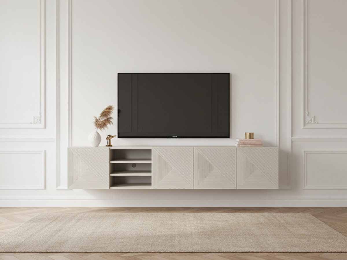 ALICE 200 cm wandmeubel met nissen