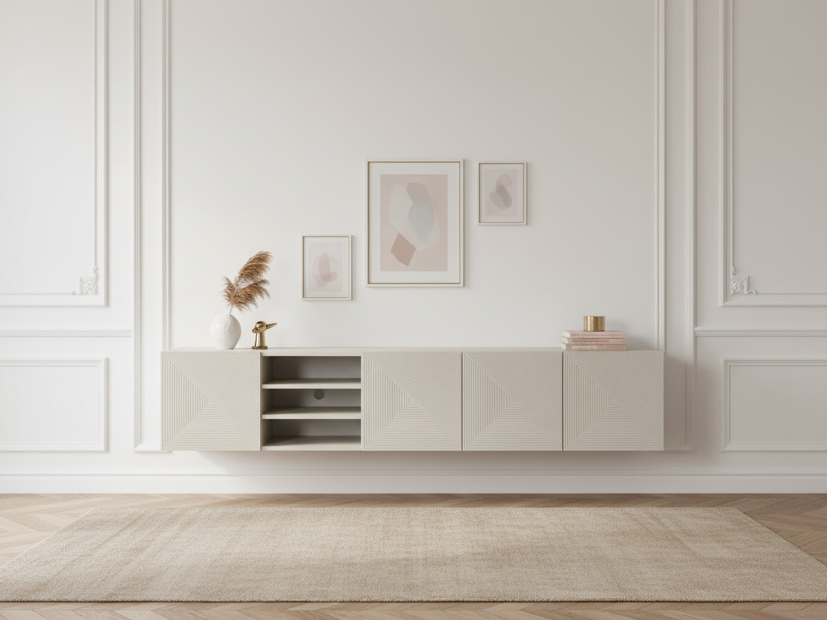 ALICE 200 cm wandmeubel met nissen