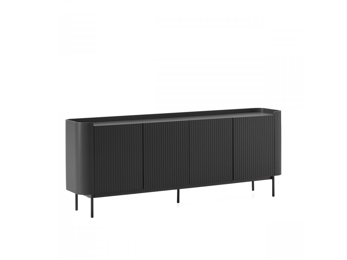 Ensemble JAY avec buffet 200 cm + meuble TV 180 cm effet tasseaux