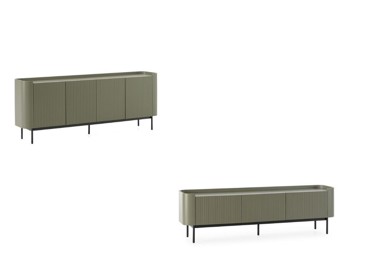 Ensemble JAY avec buffet 200 cm + meuble TV 180 cm effet tasseaux