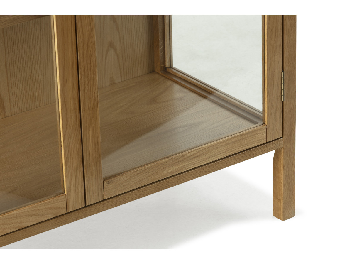 CARMEN set met 180 cm dressoir + 160 cm tv-meubel in massief eiken fineer