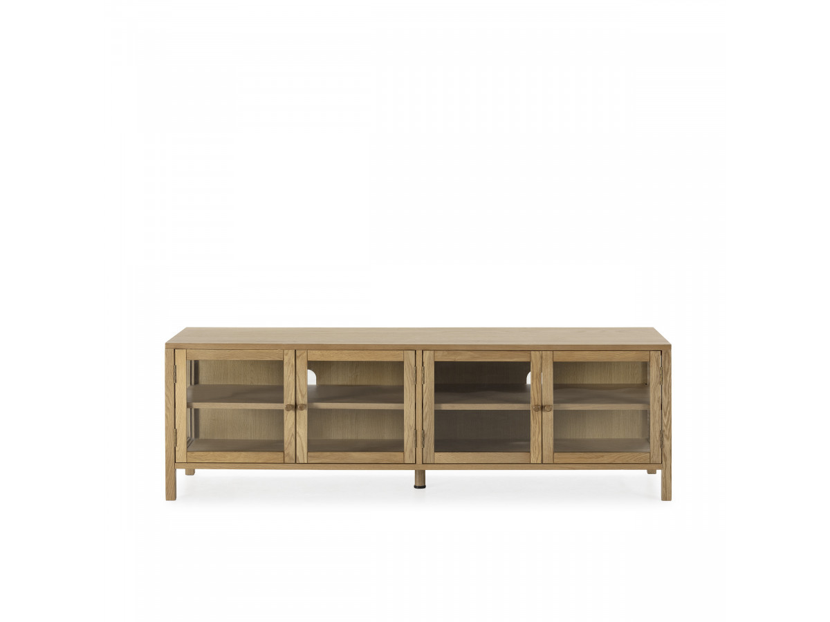 CARMEN set met 180 cm dressoir + 160 cm tv-meubel in massief eiken fineer