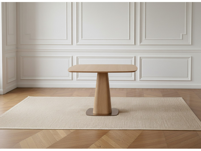 Table à manger carrée NOA 120 cm placage chêne massif