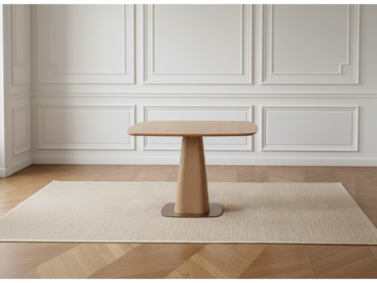 Table à manger carrée NOA 120 cm placage chêne massif