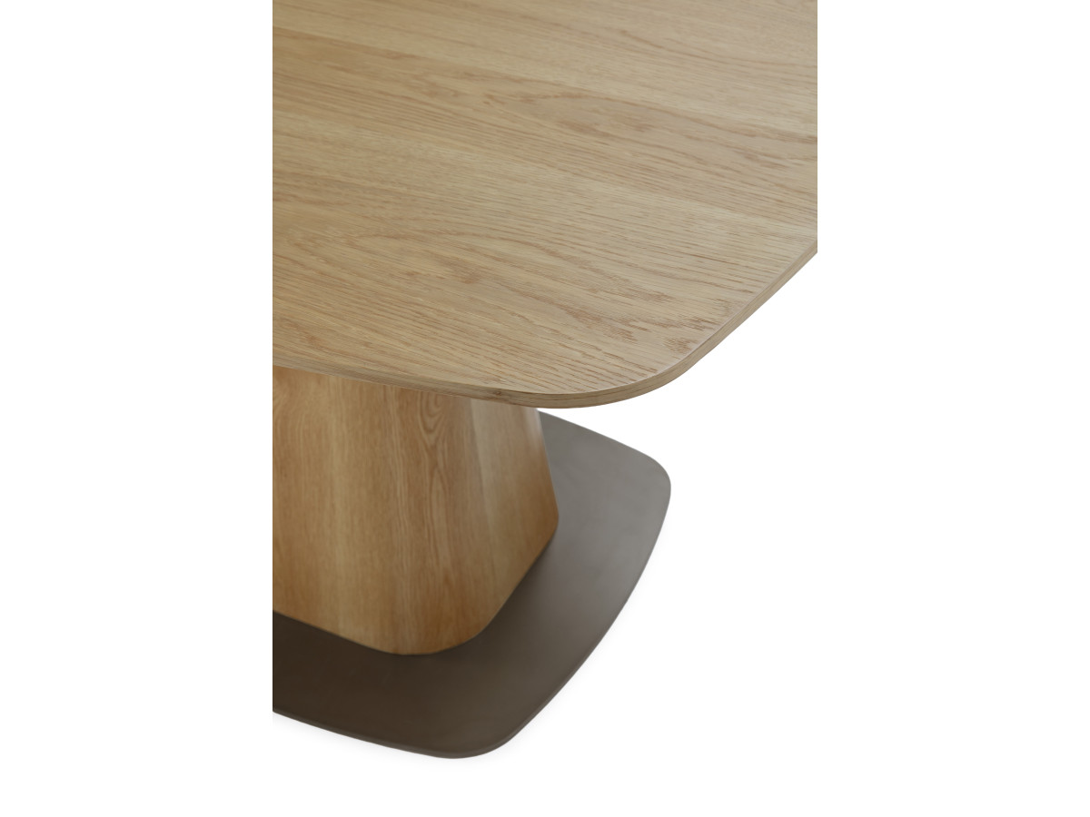 Table à manger carrée NOA 120 cm placage chêne massif