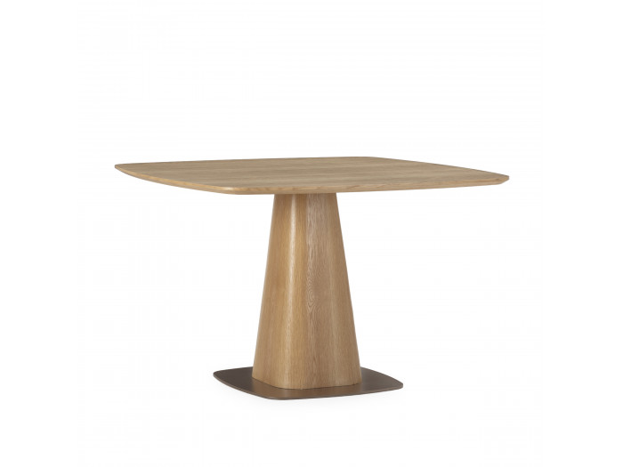 Table à manger carrée NOA 120 cm placage chêne massif