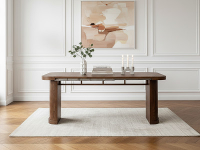 Console extensible 45 à 187 cm CASSIS placage chêne massif
