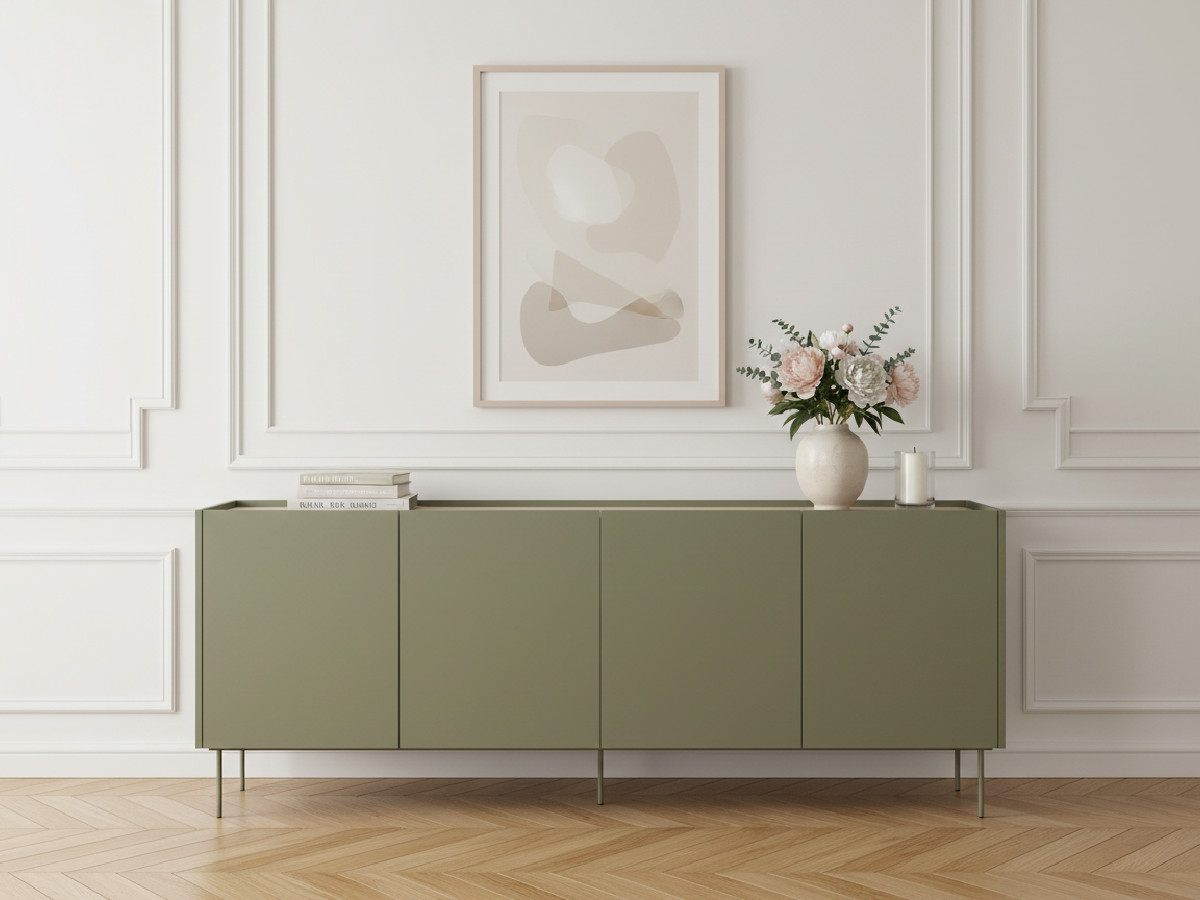 Buffet 4 portes 220 cm ATLAS vert