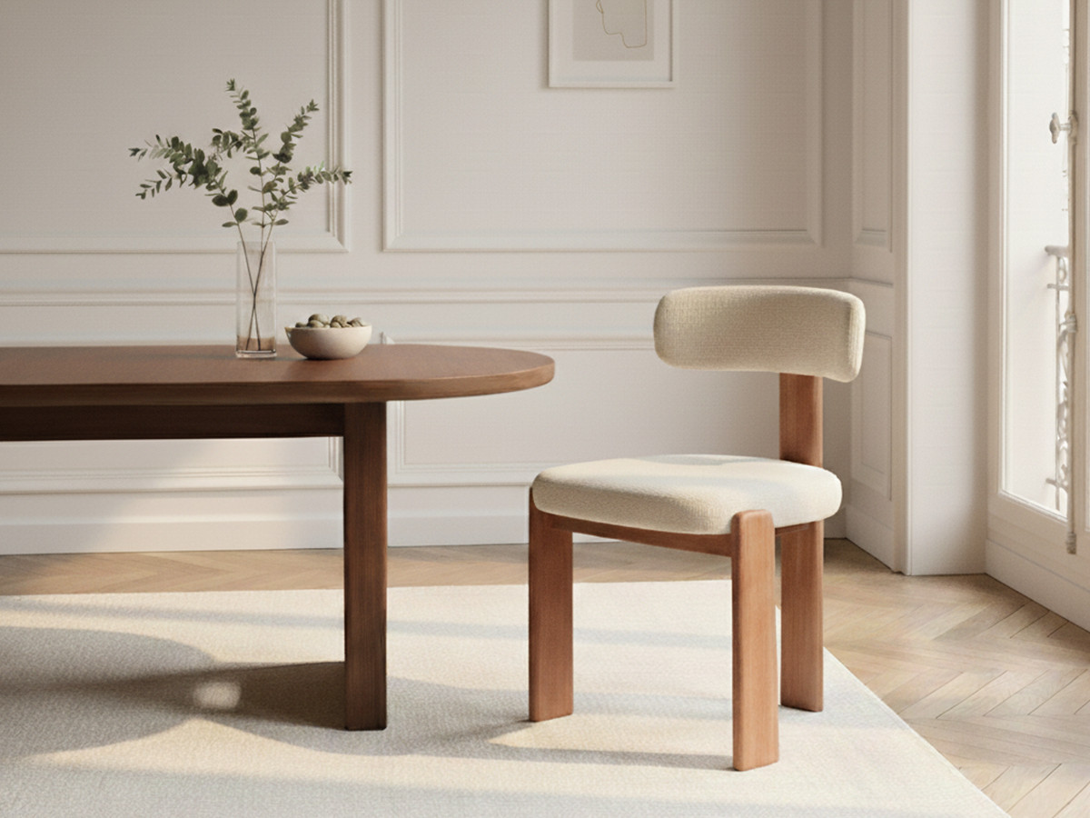 Lot de 2 chaises TANYA chêne massif et texturé beige — vue 4