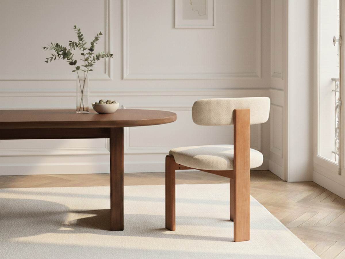 Lot de 2 chaises TANYA chêne massif et texturé beige — vue 6