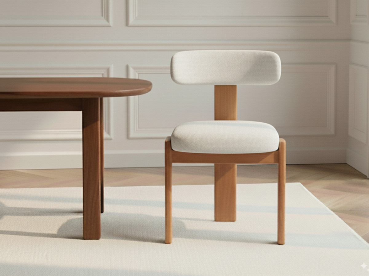 Lot de 2 chaises TANYA chêne massif et texturé beige — vue 5