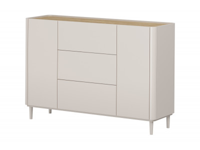 Buffet 2 portes 3 tiroirs 150 cm ANYRA pieds en bois massif