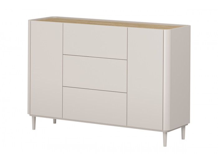 Buffet 2 portes 3 tiroirs 150 cm ANYA pieds en bois massif